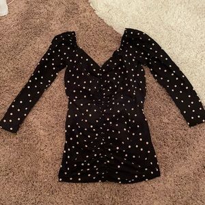 ASOS size 6 black polka dot dress